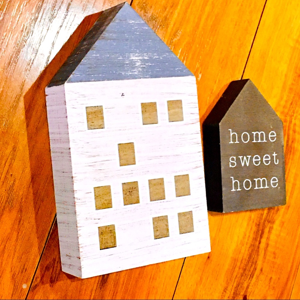 Farmhouse mini home decor shelf sitter home house wood cottage beach hou…